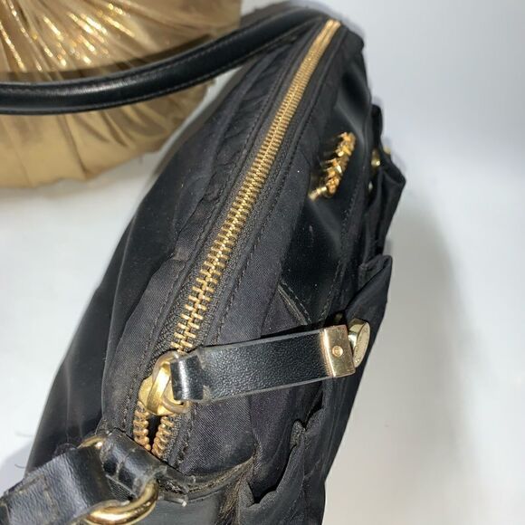 Calvin Klein Nylon Leather Trim Crossbody Black Medium - Picture 6 of 7